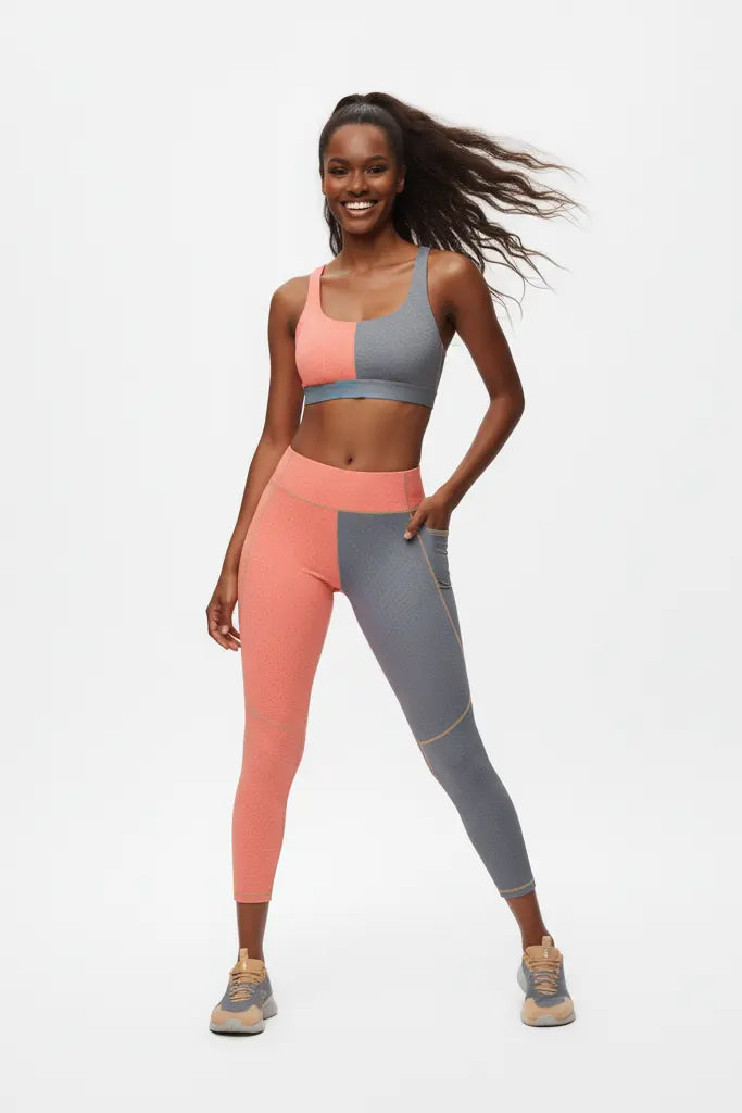 Custom Name Patchwork Sports Bra
